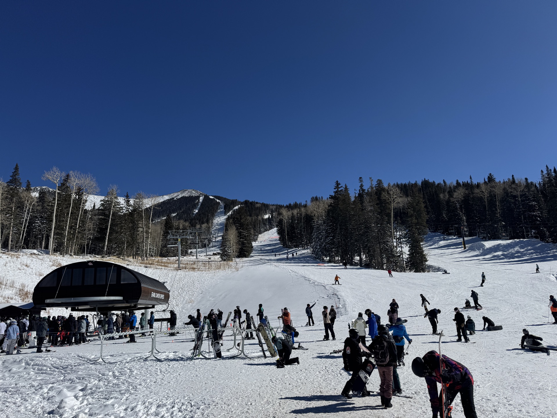 Lake with San Francisco Peaks in background